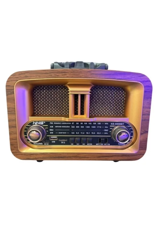 Şık Tasarım Taşınabilir USB Şarjlı Retro 3 Bant Radyo