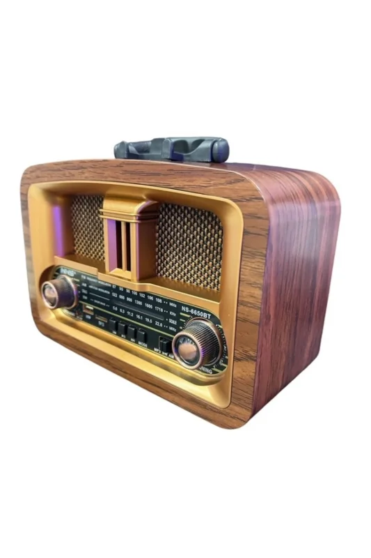 Şık Tasarım Taşınabilir USB Şarjlı Retro 3 Bant Radyo