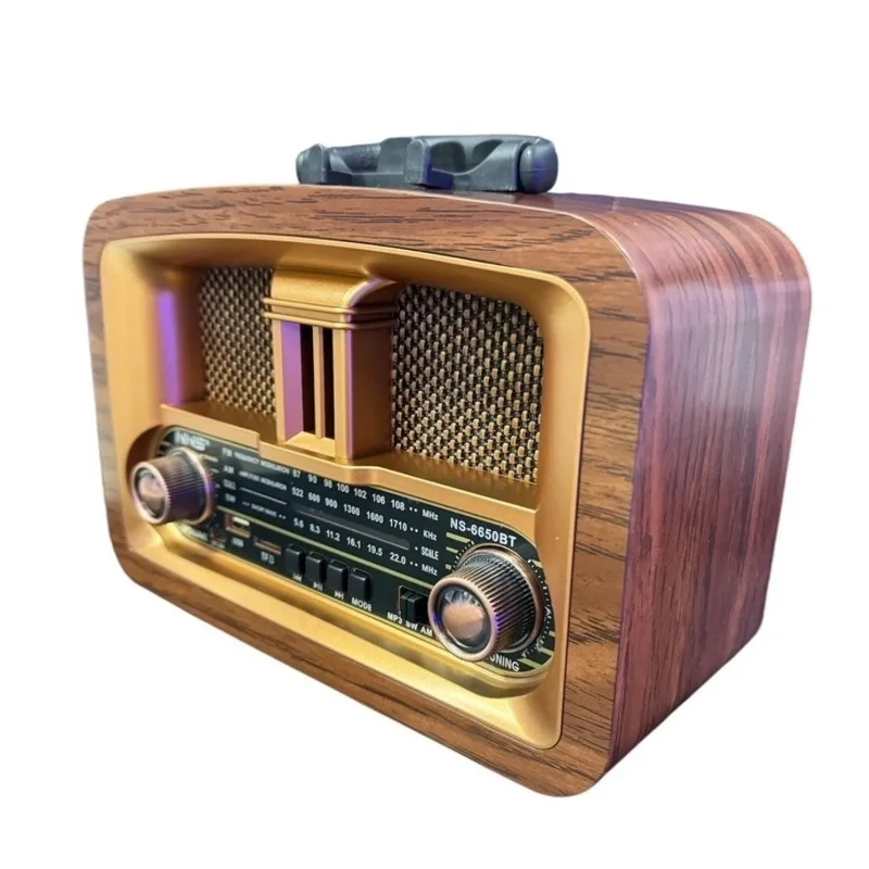 Şık Tasarım Taşınabilir USB Şarjlı Retro 3 Bant Radyo