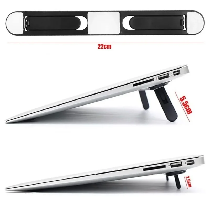 Ergonomik Katlanabilir Laptop Yükseltici Standı - 2 Kademeli Güçlü Yapışkanlı