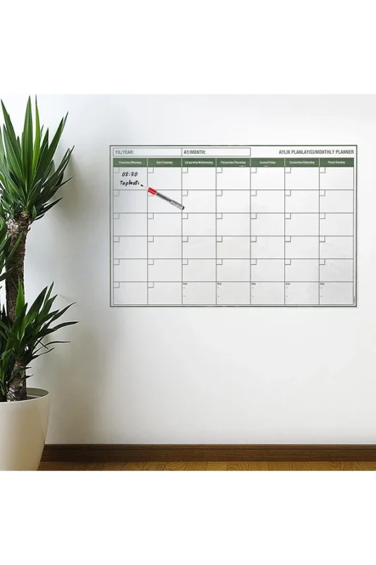 Ergonomik Manyetik Takvim Planlayıcı 85 x 56 cm Duvar için