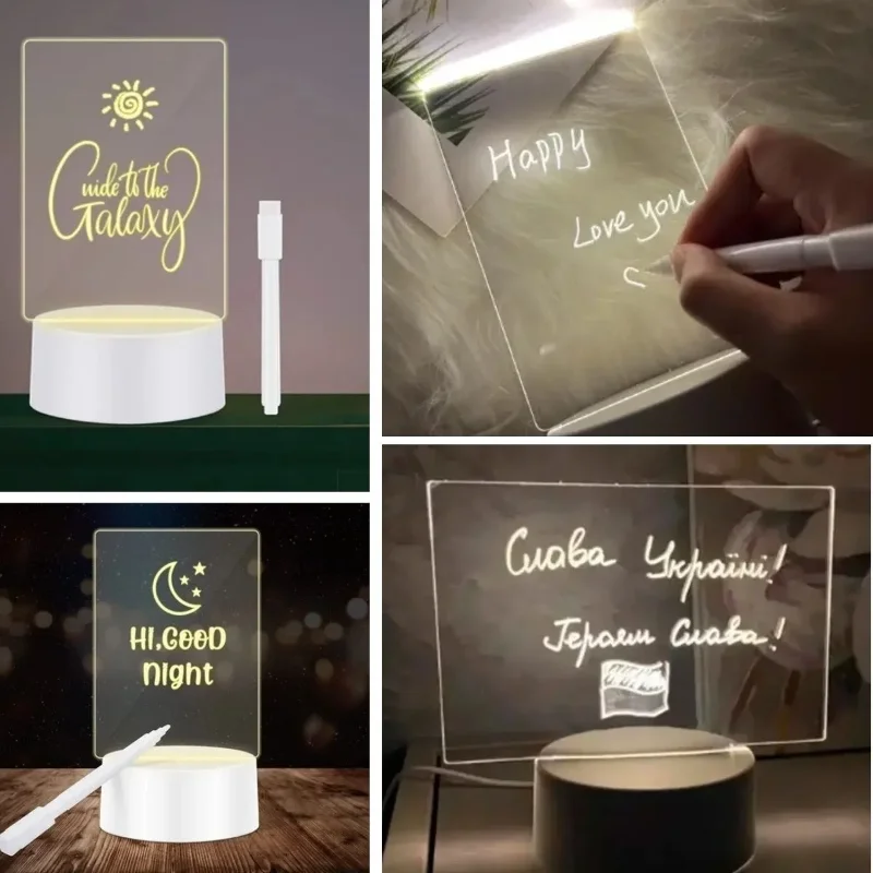 Yaratıcı Tasarım LED Kalemli Silgili 3 D Lambası