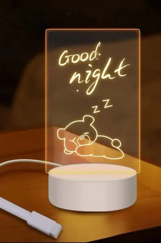 Yaratıcı Tasarım LED Kalemli Silgili 3 D Lambası