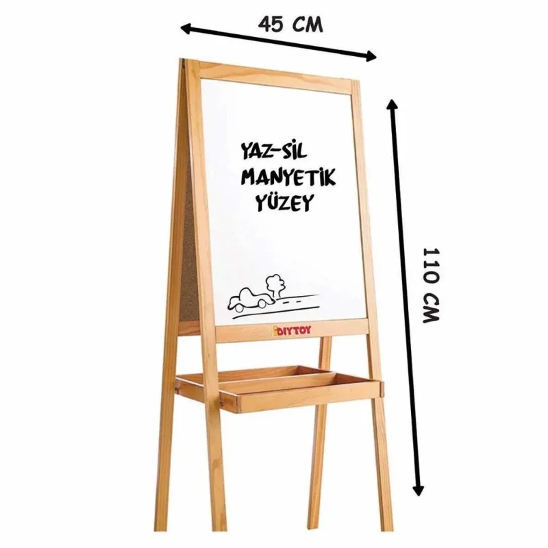 Çift Taraflı Manyetik Ahşap Yazı Tahtası 1 Adet