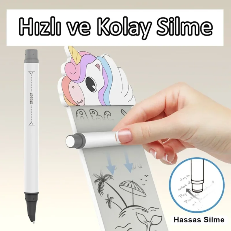 Mini Yazı Tahtası 5,5 inç Silikon Figürlü 14 cm