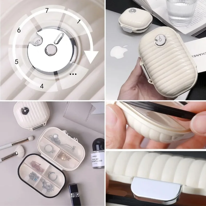 Ergonomik 7 Bölmeli Büyük Taşınabilir İlaç ve Saklama Kutusu