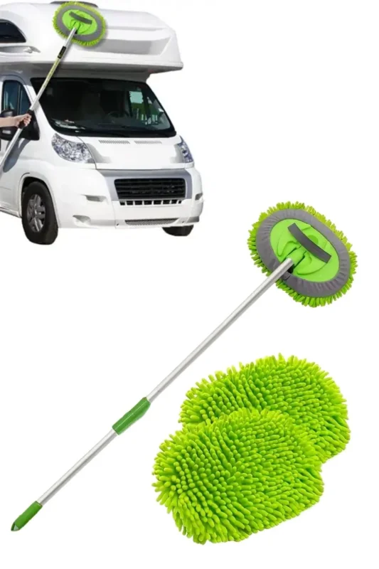 Ultra Emici Oto Yıkama Mop Seti ile Yedek Mikrofiber Bez