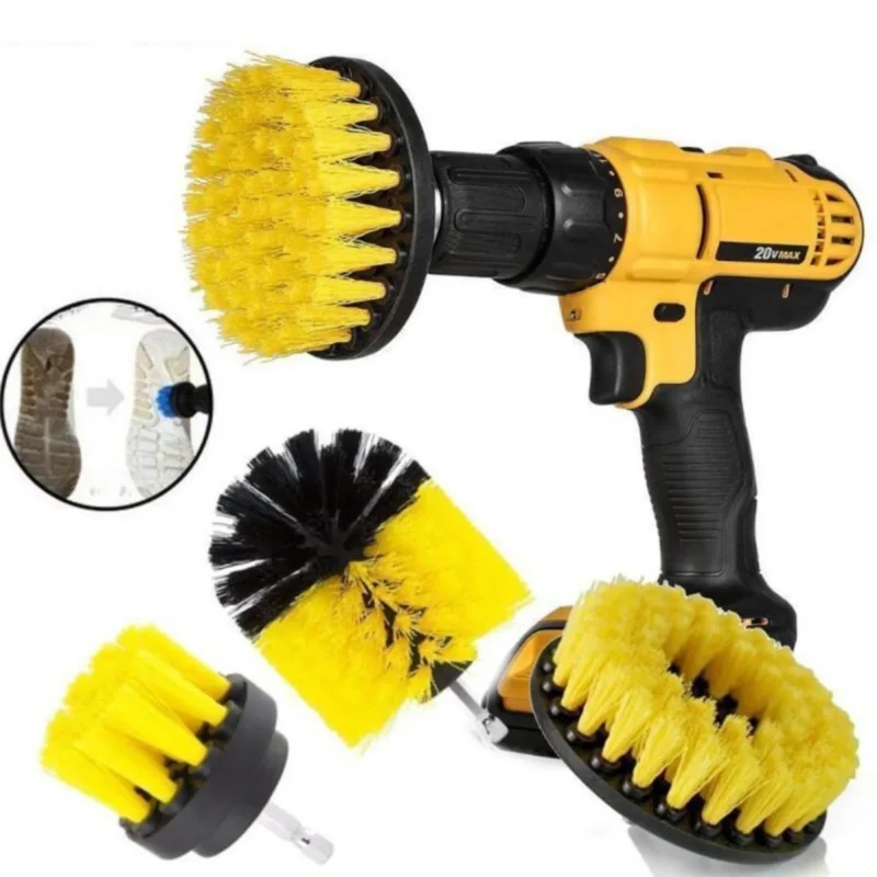 Çok Amaçlı Ergonomik Temizlik Fırçası Seti 3'lü Matkap Ucu