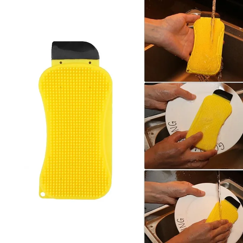 Ergonomik Çok Amaçlı Deterjan Hazneli Bulaşık Yıkama Fırçası