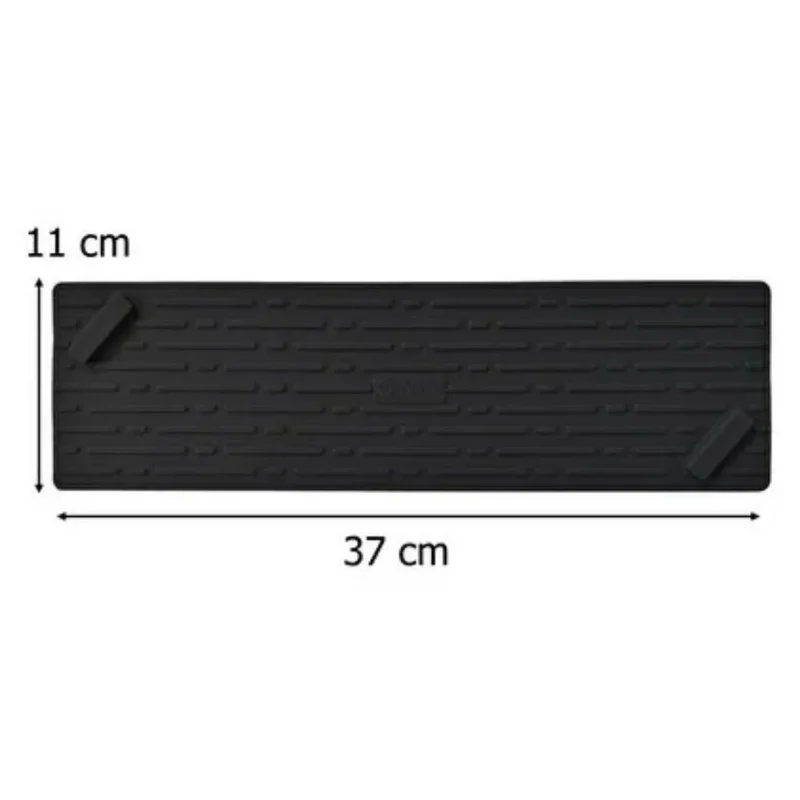 Ergonomik Koku Önleyici Silikon Gider Kapağı Mat - Uzun Siyah Tasarım