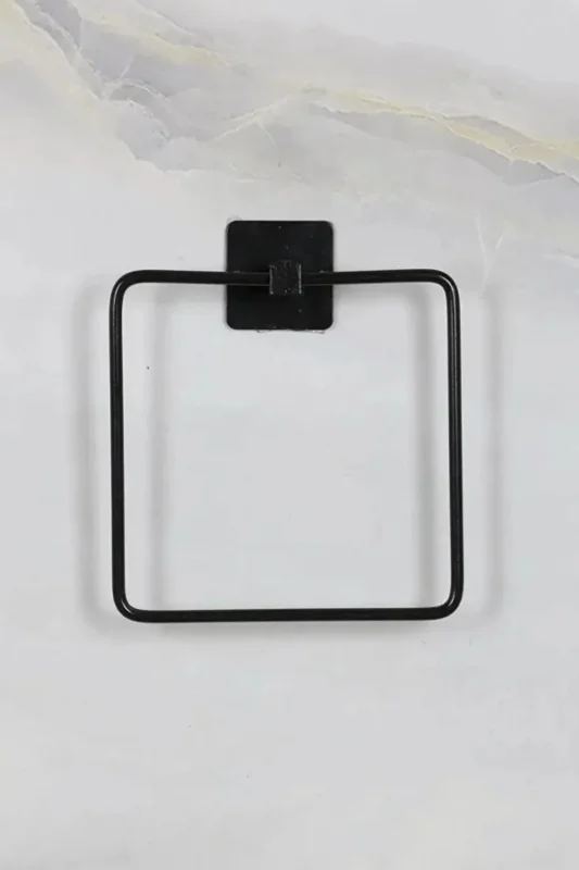 Lüks Tasarım Kendiliğinden Yapışkanlı Siyah Metal Havluluk