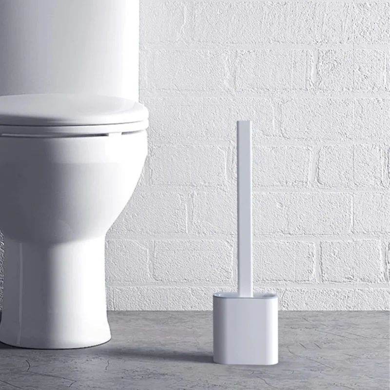 Ergonomik Duvara Monte Silikon Başlıklı Tuvalet Fırçası Seti