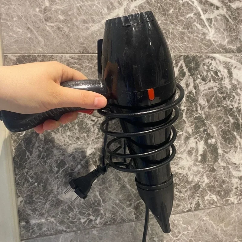 Şık Tasarım Kendiliğinden Yapışkanlı Paslanmaz Metal Fön Makinesi Askısı