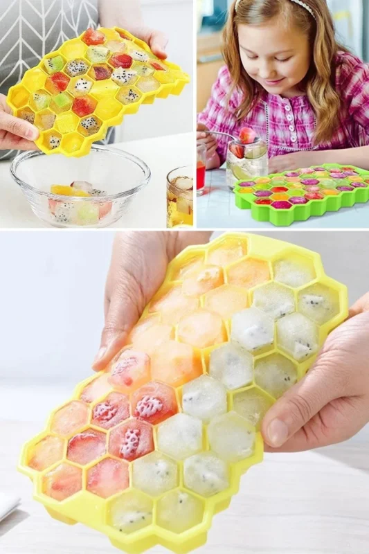 Ergonomik Petek Tasarımlı Çok Amaçlı Silikon Buz Kalıbı