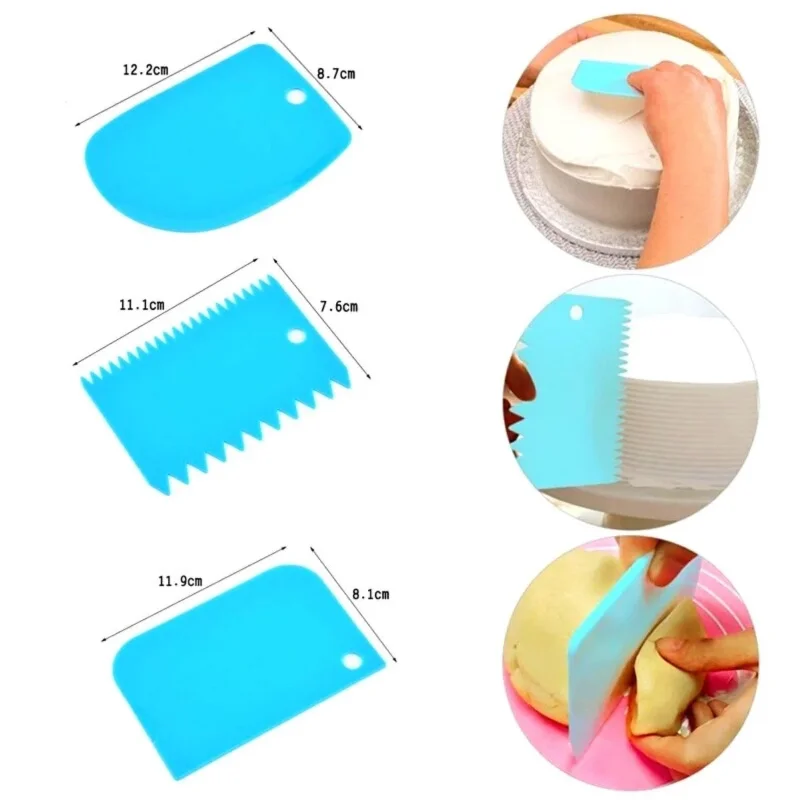 Ergonomik Çok Amaçlı Pasta Hamuru Şekillendirme Seti 3 Parça