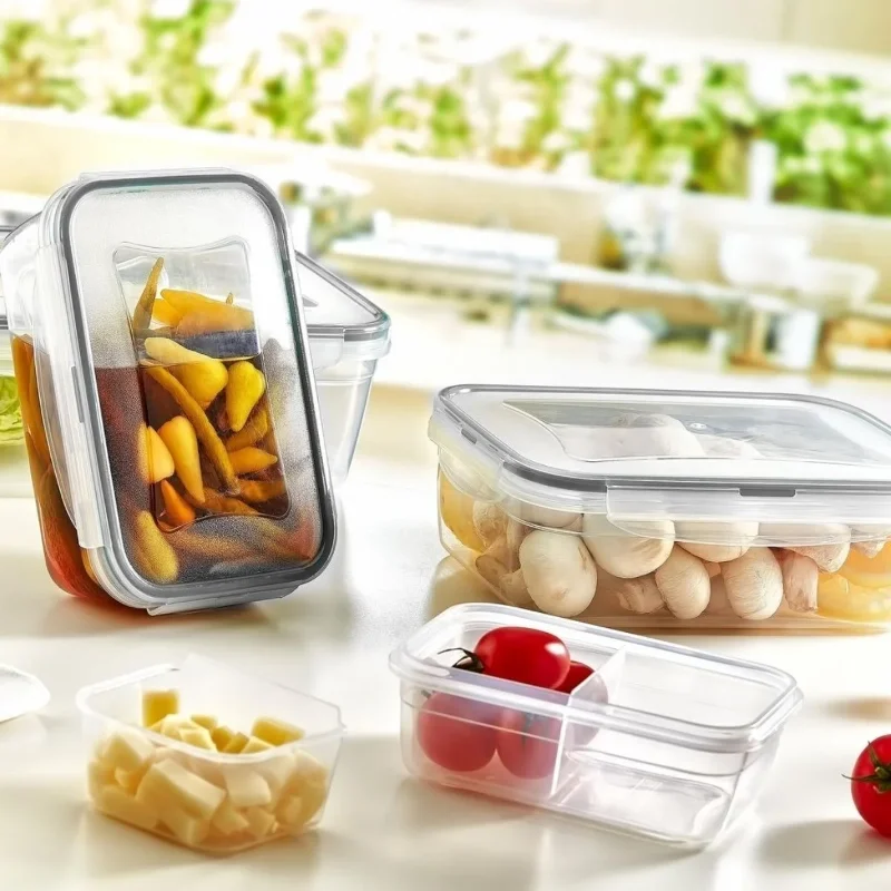 Dayanıklı Sızdırmaz Kapaklı Plastik Erzak Saklama Kapları Seti