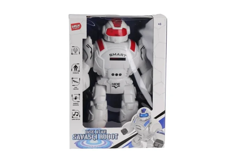 Kumandalı Süper Robot 1 Adet Disk Atan Eğlence Aracı