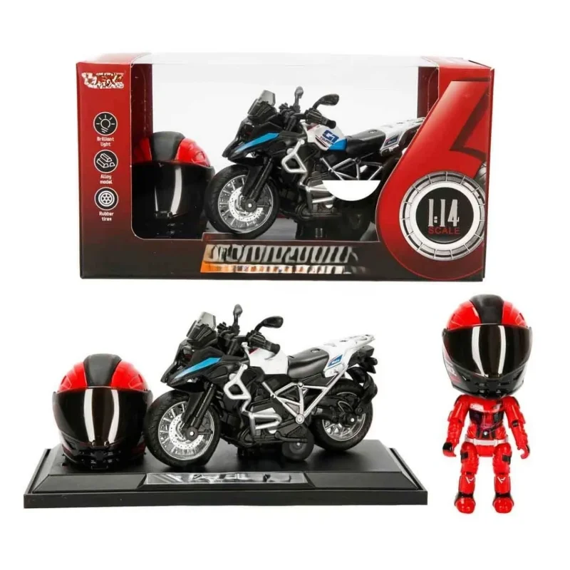 Sesli Işıklı Çek Bırak Motosiklet 1:14 Ölçekli Oyun Aracı