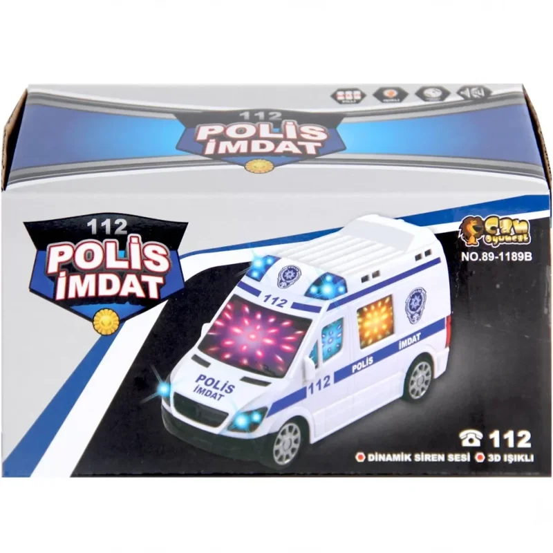 3D Işıklı Sesli Polis Aracı 112