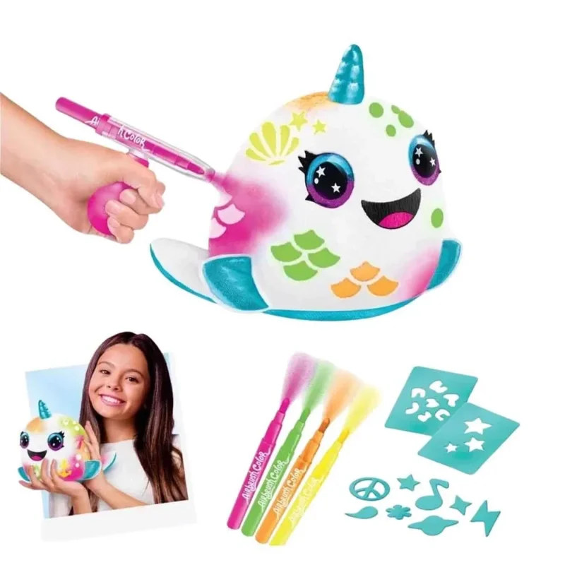 Neon Renkli Airbrush Peluş Boyama Seti 1 Adet – 3. görsel