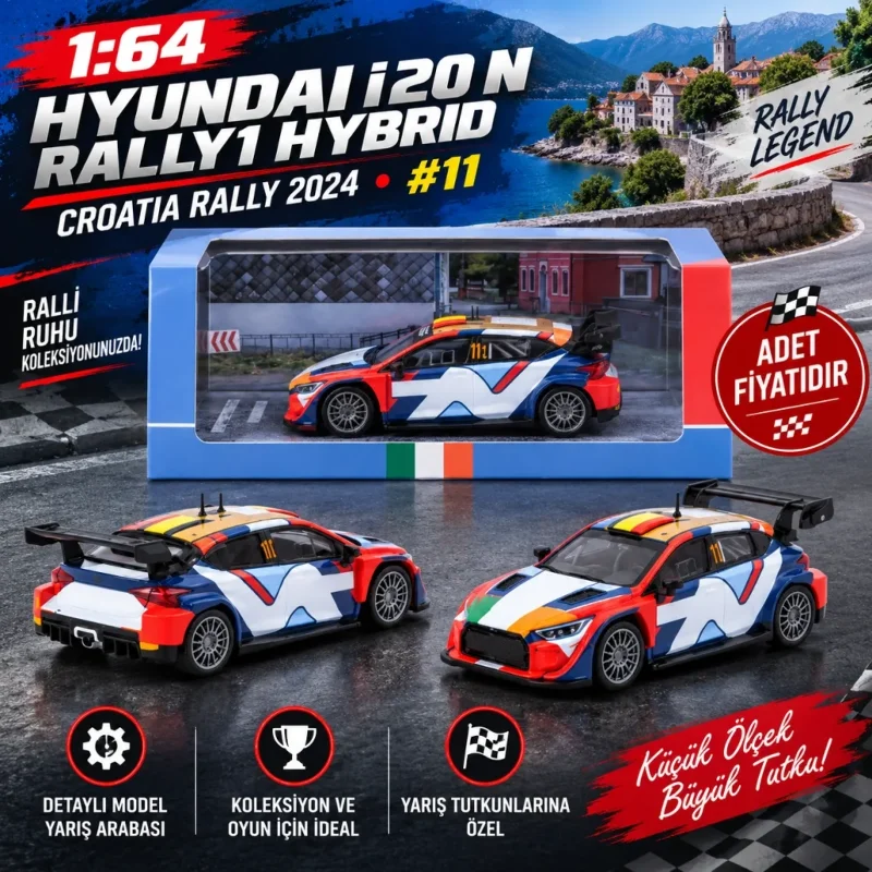 Hyundai i20 N Rally1 Hybrid 1:64 2024 Croatia Rally