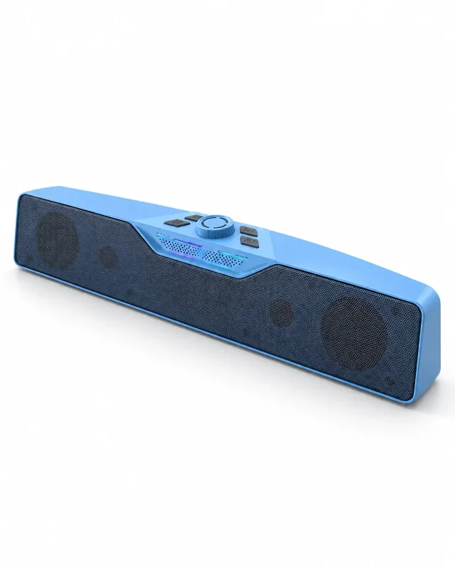Bluetooth Masaüstü Hoparlör Usb Bellek Ve Tf Kart Desteği İle Mavi