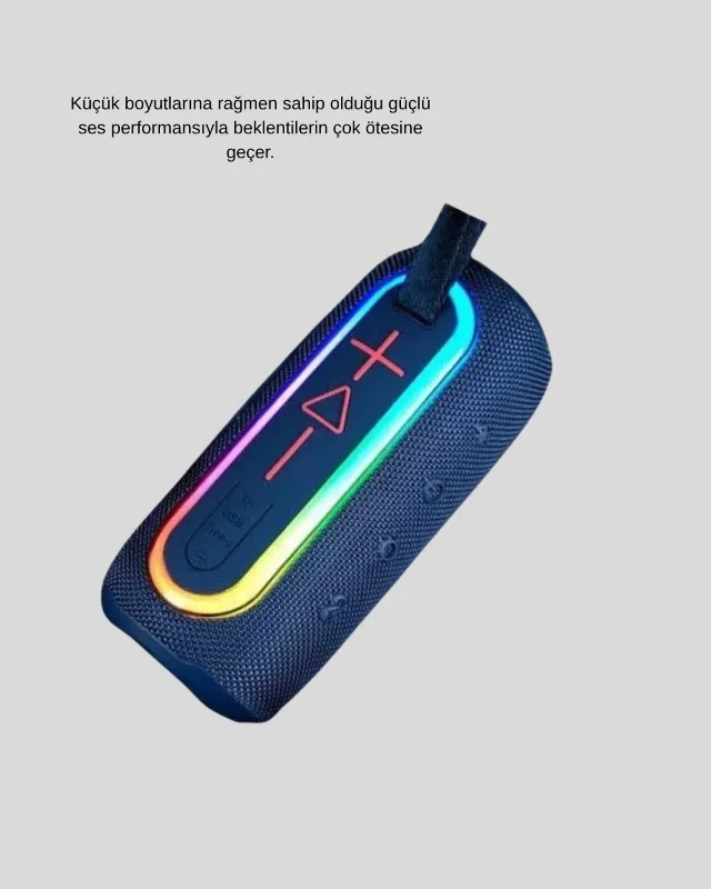 Kompakt Tasarımlı Mavi Bluetooth Hoparlör 1 Adet