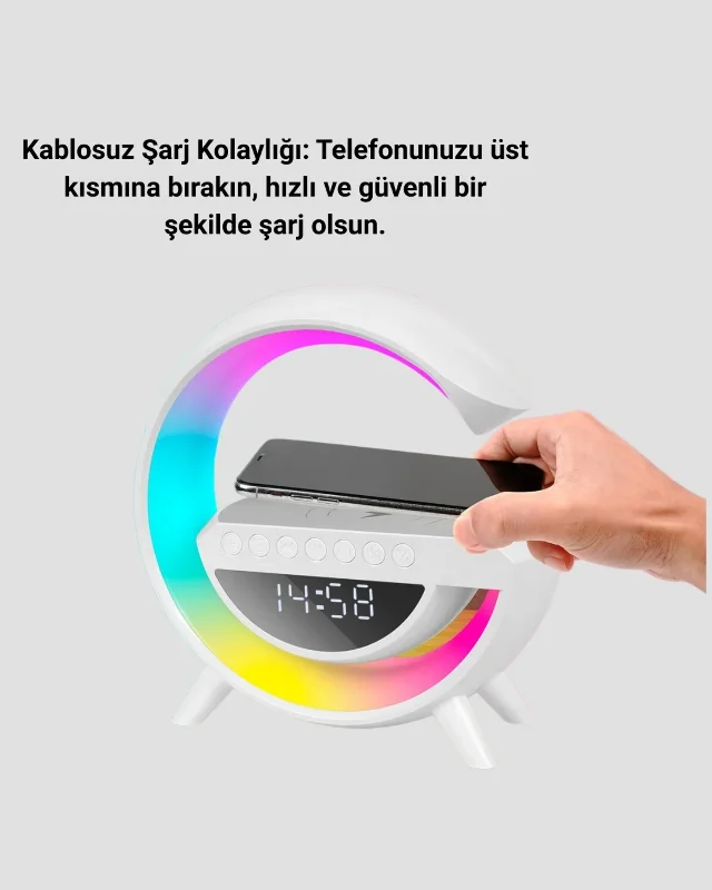 Kablosuz Şarjlı Led Lamba 15w 13 Renk Seçeneği İle