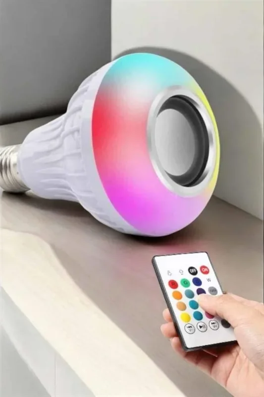 Estetik Kablosuz Bluetooth Hoparlör 1 Adet Led Lamba