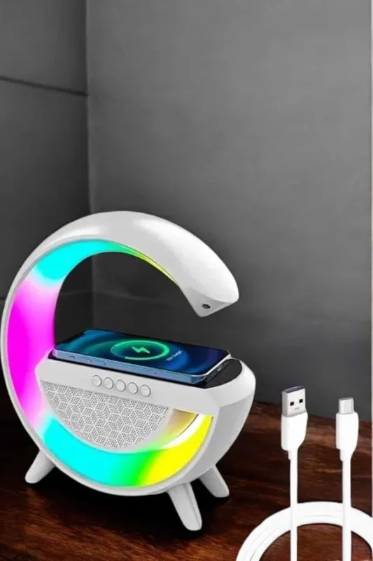 Kablosuz Bluetooth Hoparlör 15w Led Gece Lambası