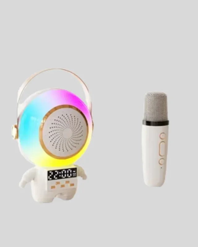 Eğlenceli Astronot Bluetooth Hoparlör 1 Adet Kablosuz Mikrofon – 2. görsel