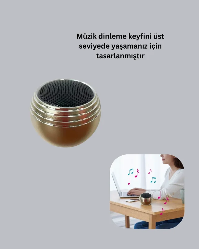 Yüksek Ses Kaliteli Taşınabilir Bluetooth Hoparlör Mini Tasarım – 2. görsel