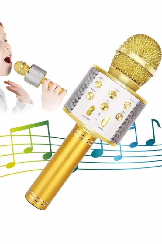 Fonksiyonel Karaoke Mikrofon Bluetooth Hoparlör 10 Metre Çekim Alanı – 3. görsel