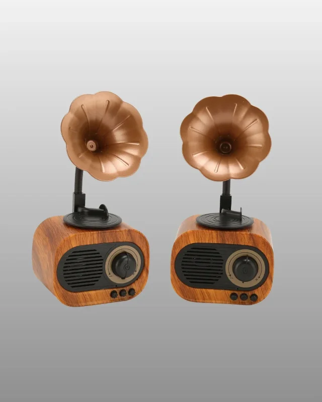 Retro Tasarımlı Kablosuz Hoparlör 5w Usb Sd Kart Uyumlu