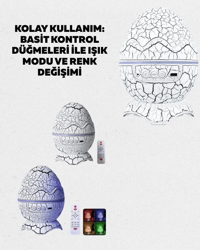 Yeni Nesil 7 Renkli Bluetooth Hoparlör Gece Lambası 13.5 Cm – 2. görsel