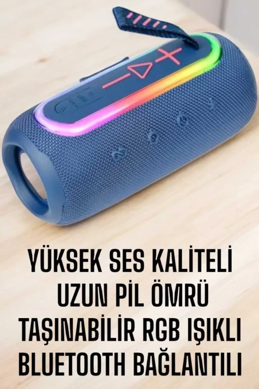 Şık Tasarımlı Taşınabilir Bluetooth Hoparlör Uzun Pil Ömrü