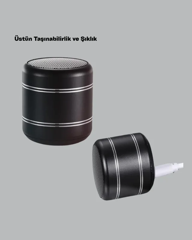 Şık Silindir Mini Bluetooth Hoparlör 4w Taşınabilir