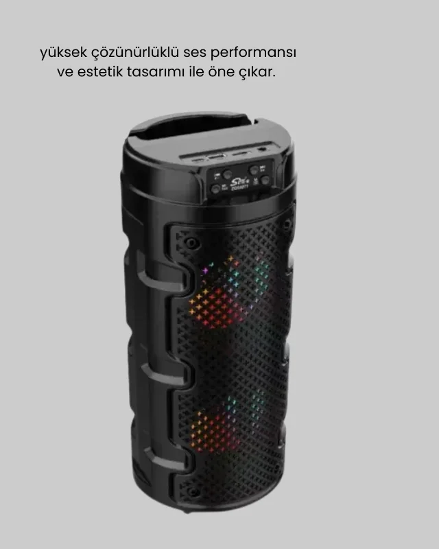 Güçlü Baslı Taşınabilir Bluetooth Hoparlör Çoklu Bağlantı