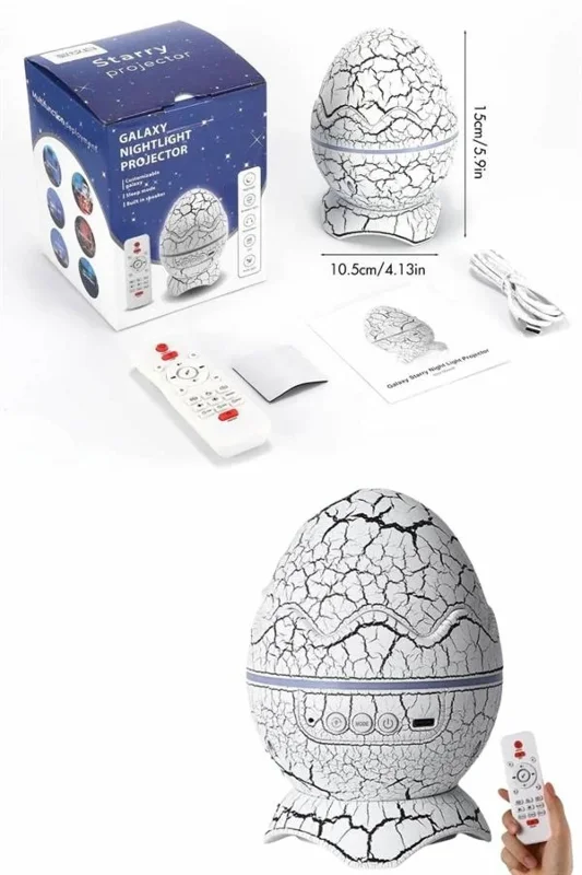Şık Dinozor Yumurtası Bluetooth Hoparlör Gece Lambası