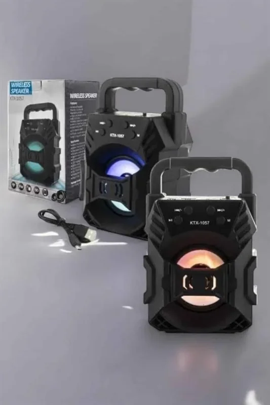 Taşınabilir Bluetooth Hoparlör 3 İnç Renkli Işık İle