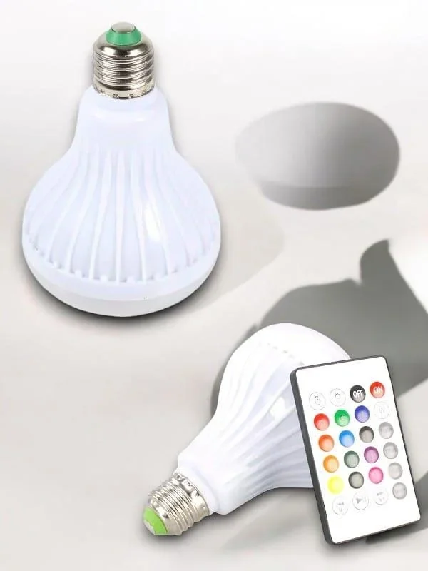 Uzaktan Kumandalı Bluetooth Lamba Hoparlör E27 Uyumlu