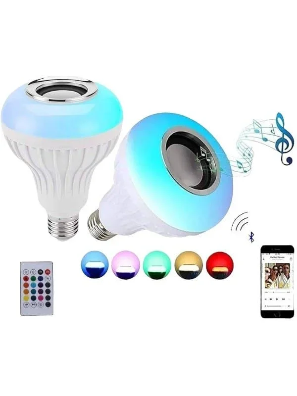 Uzaktan Kumandalı Bluetooth Lamba Hoparlör E27 Uyumlu