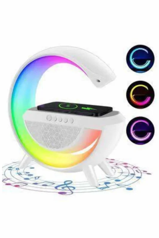 Akıllı Rgb Lamba Bluetooth Hoparlör Kablosuz Şarj 1 Adet