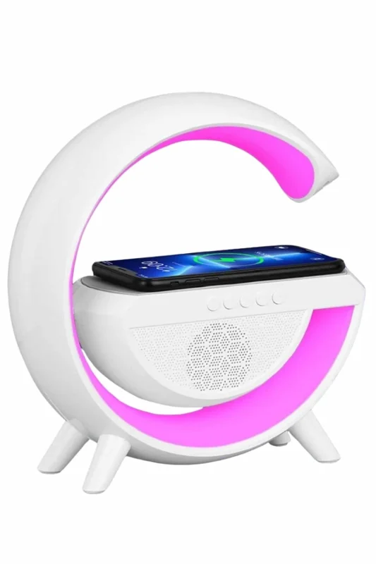Akıllı Rgb Lamba Bluetooth Hoparlör Kablosuz Şarj 1 Adet