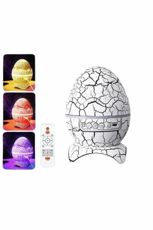 Yumurtası Gece Lambası Bluetooth Hoparlör 14 Renk (dinozor Model) – 3. görsel