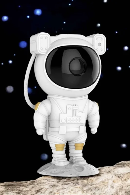 Mavi Astronot Bluetooth Hoparlör Gece Lambası Projeksiyon 45-90 Dakika