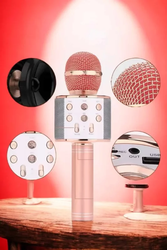 Kablosuz Karaoke Mikrofon Usb Bellek Destekli Uzun Pil Ömrü – 4. görsel