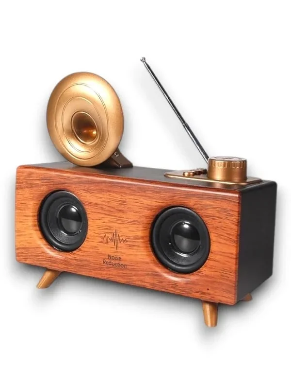 Retro Tasarımlı Bluetooth Hoparlör 1800 Mah Kapasiteli