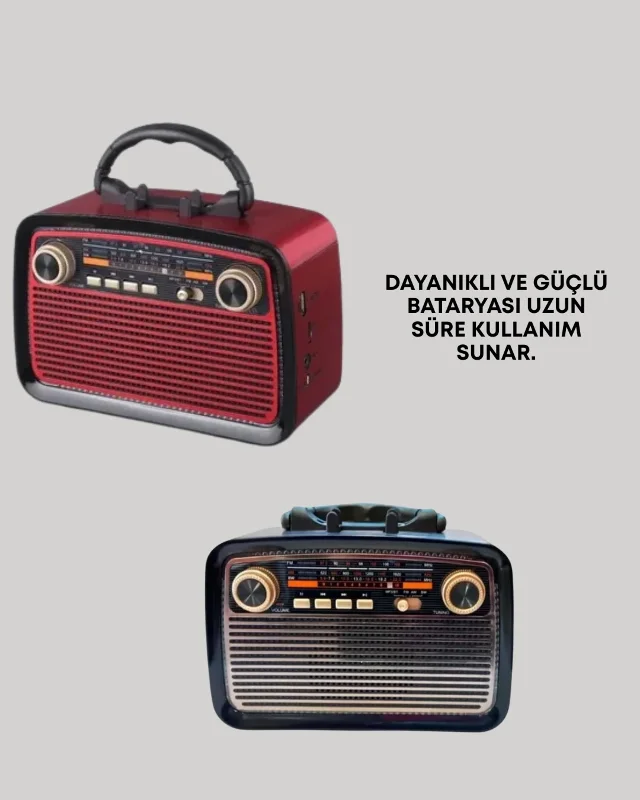 Yüksek Ses Kalitesine Sahip Kablosuz Bluetooth Hoparlör - Fm Am Radyo