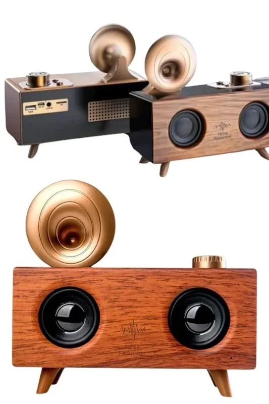Retro Tasarımlı Bluetooth Hoparlör Fm Radyo 5 Mod